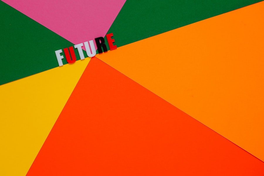 Future on colourful background